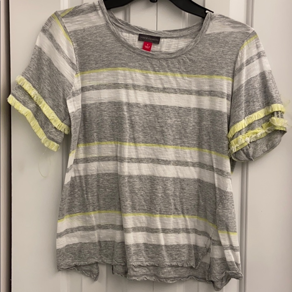 Short sleeve striped blouse